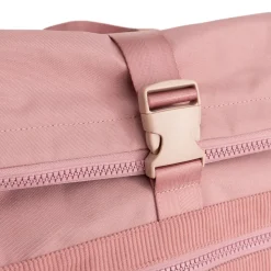 New Rebels New York Ribbi Rolltop Rugzak 17-21L Schooltas & Werktas Ribstof Laptop Rugtas 15.6 inch Old Pink