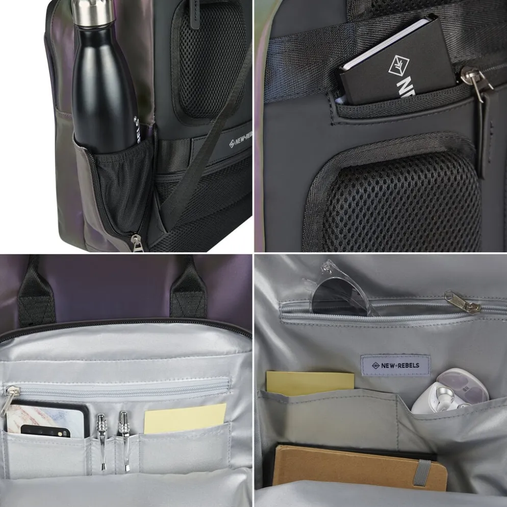New Rebels Reflect Milwaukee Two Tone 18L Rugzak Waterafstotend Laptop 15.6"