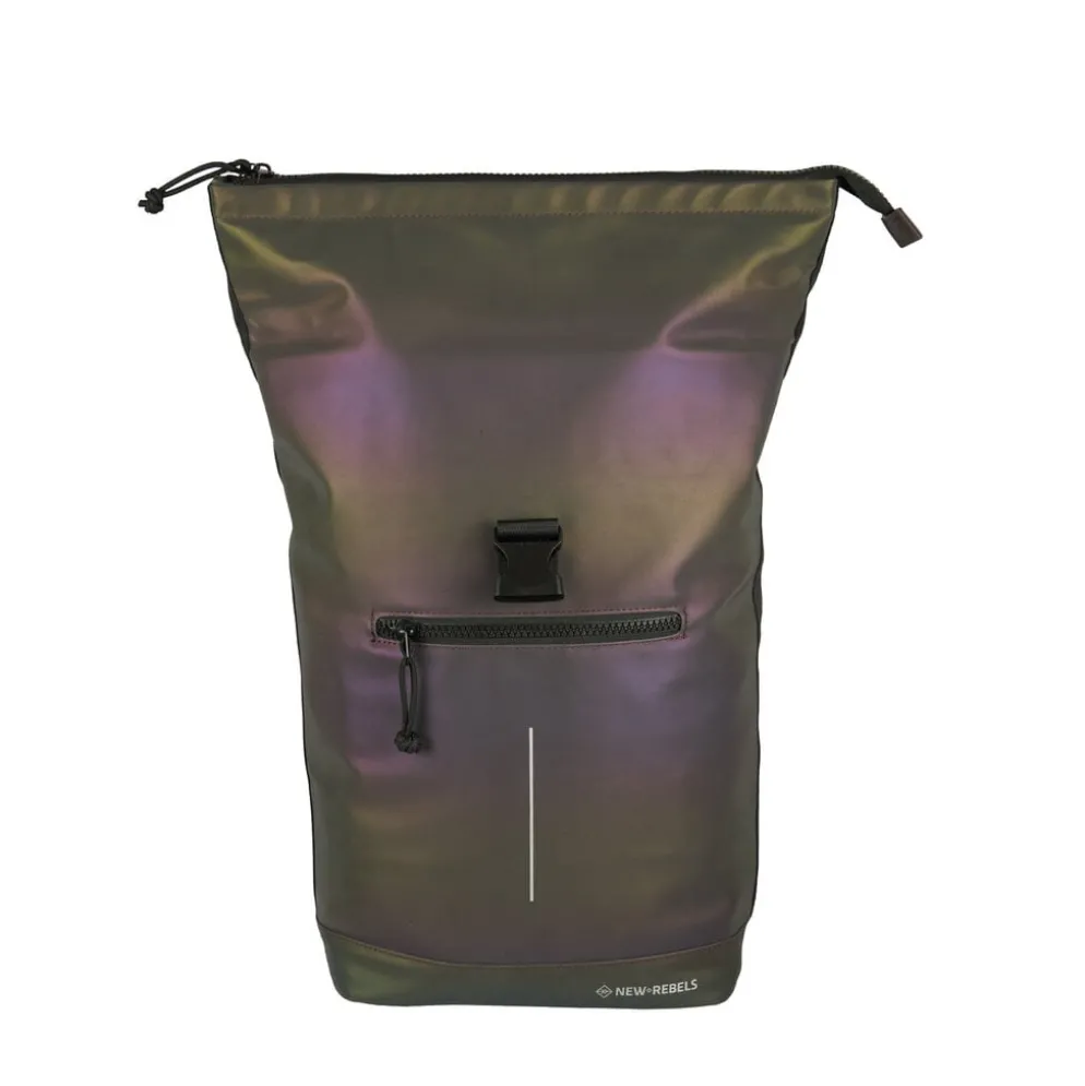 New Rebels Reflect New York Two Tone 21L Rolltop Rugzak Waterafstotend Laptop 15.6"
