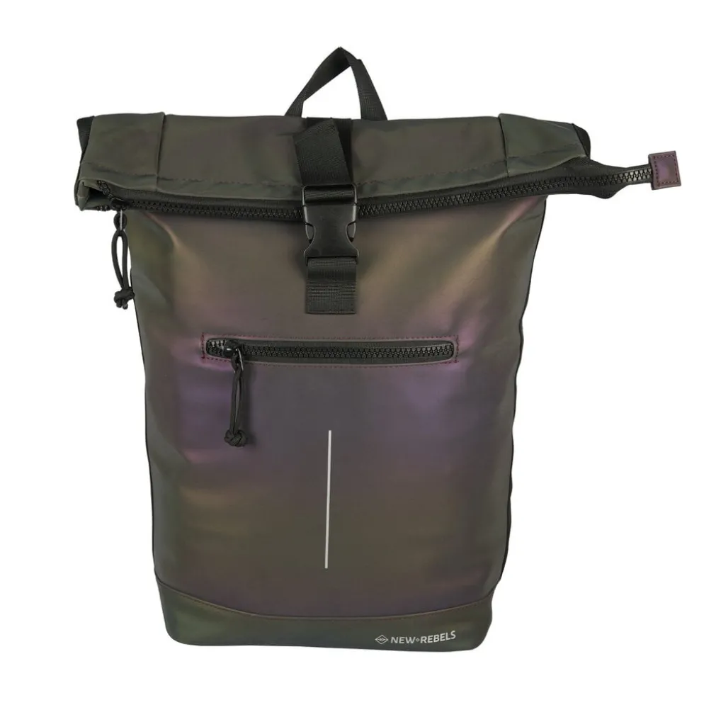 New Rebels Reflect New York Two Tone 21L Rolltop Rugzak Waterafstotend Laptop 15.6"