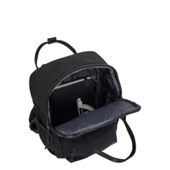 New Rebels Ribbi Juno Handel Backpack mini – Ribstof 900D Polyester 7L Lichtgewicht & Comfortabel – 23x10x31 cm – Dames & Heren Rugzak Black