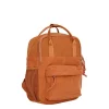 New Rebels Ribbi Juno Handel Backpack mini – Ribstof 900D Polyester 13L Lichtgewicht & Comfortabel – 23x10x31 cm – Dames & Heren Rugzak Oranje Coffee Brown