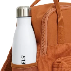 New Rebels Ribbi Juno Handel Backpack mini – Ribstof 900D Polyester 13L Lichtgewicht & Comfortabel – 23x10x31 cm – Dames & Heren Rugzak Oranje Coffee Brown