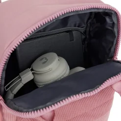 New Rebels Ribbi Juno Handel Backpack mini – Ribstof 900D Polyester 7L Lichtgewicht & Comfortabel – 23x10x31 cm – Dames & Heren Rugzak Old Pink