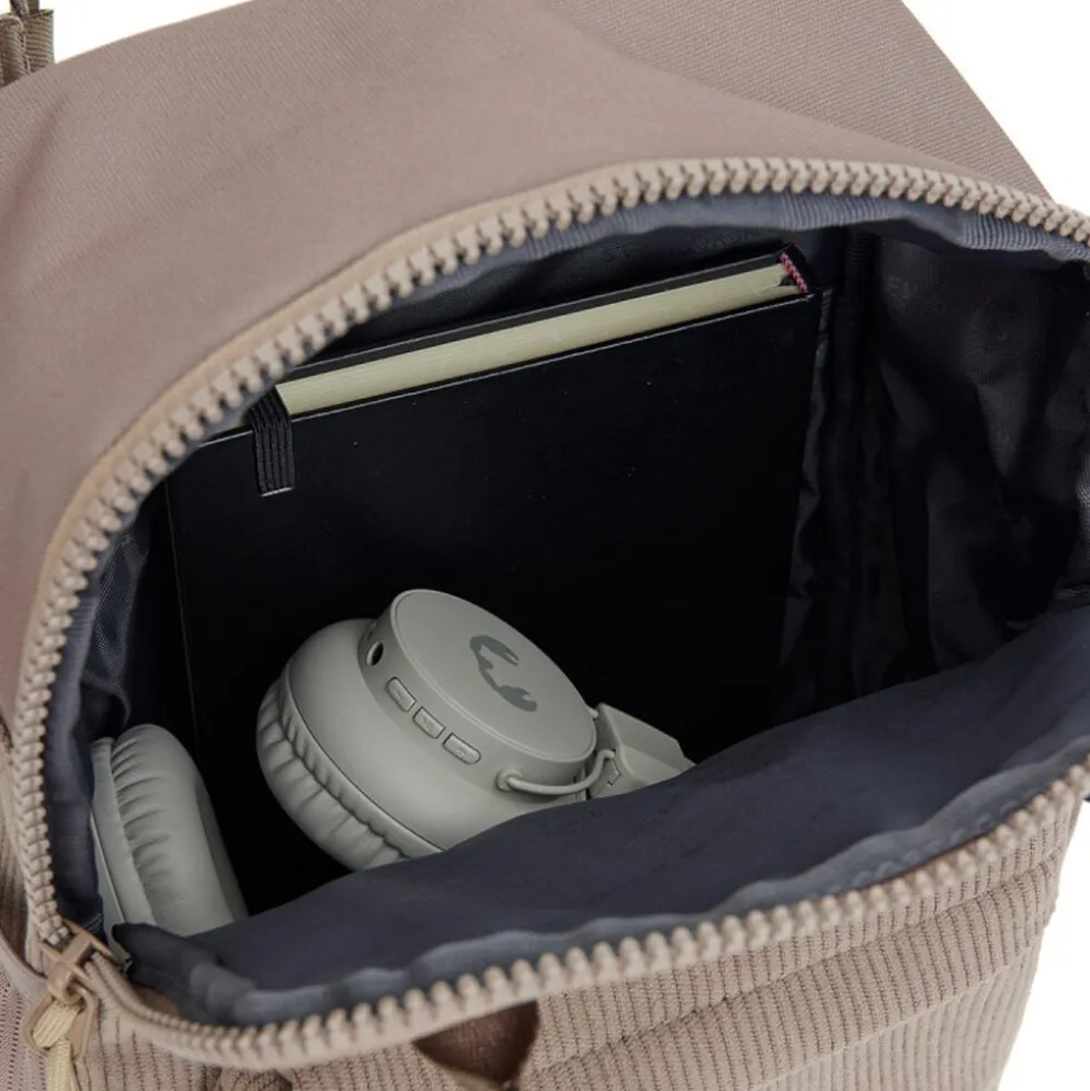 New Rebels Ribbi Juno Handel Backpack mini – Ribstof 900D Polyester 7L Lichtgewicht & Comfortabel – 23x10x31 cm – Dames & Heren Rugzak Taupe