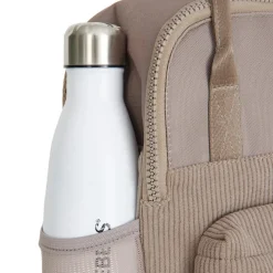 New Rebels Ribbi Juno Handel Backpack mini – Ribstof 900D Polyester 7L Lichtgewicht & Comfortabel – 23x10x31 cm – Dames & Heren Rugzak Taupe