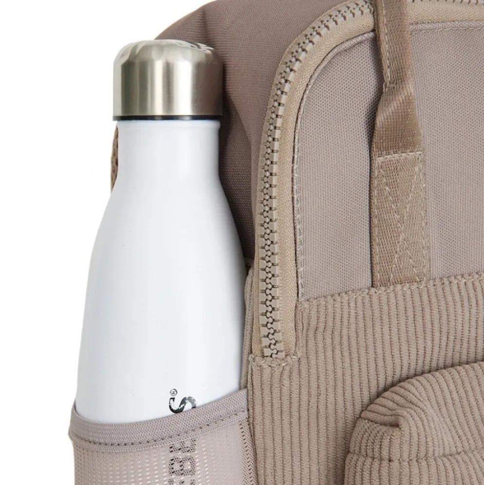 New Rebels Ribbi Juno Handel Backpack mini – Ribstof 900D Polyester 7L Lichtgewicht & Comfortabel – 23x10x31 cm – Dames & Heren Rugzak Taupe