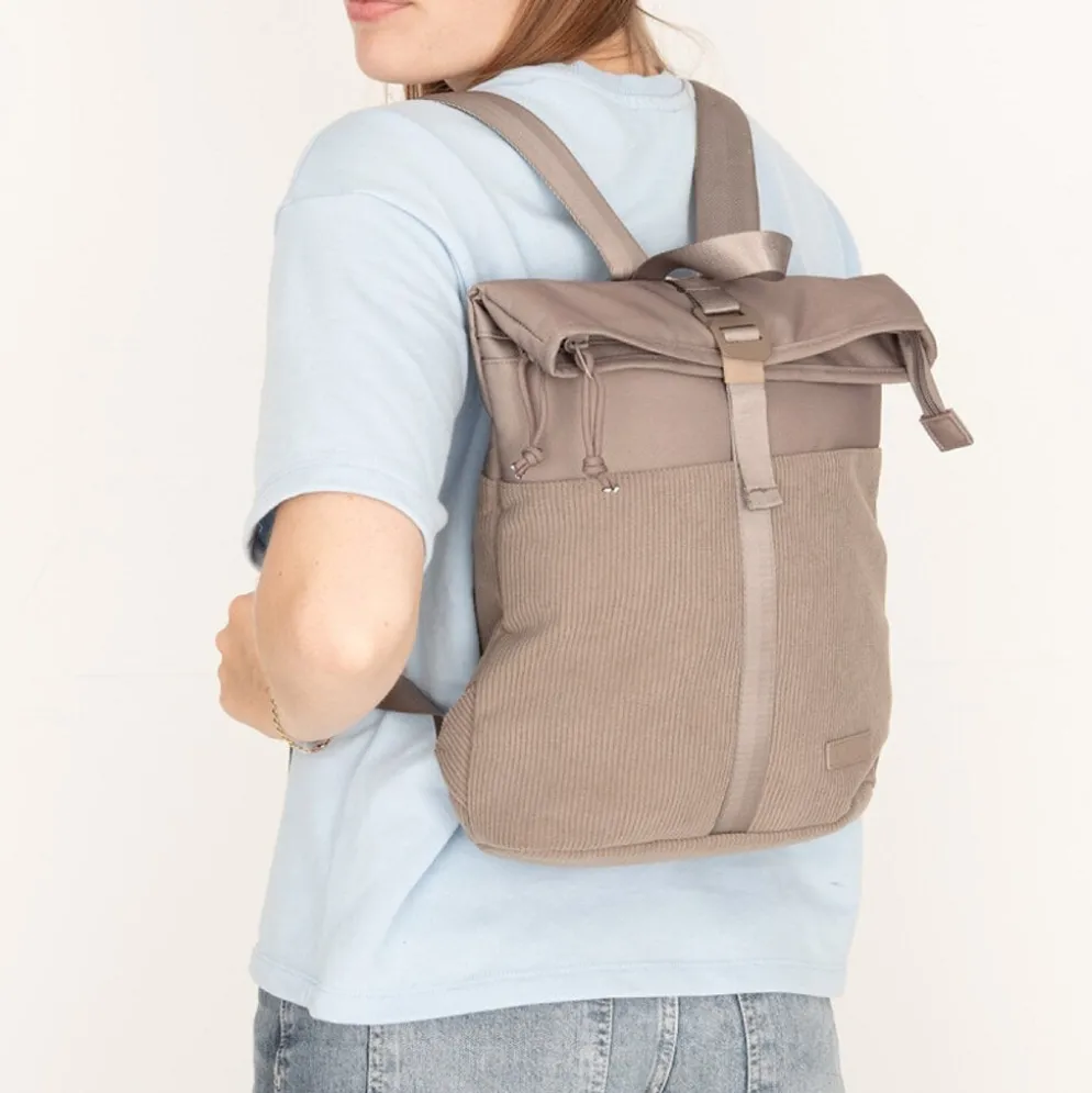 New Rebels Ribbi Los Angeles Rolltop Rugzak Mini Taupe - 13 L
