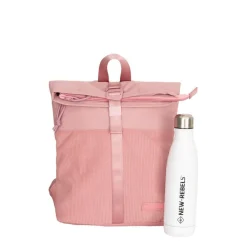New Rebels Ribbi Los Angeles Rolltop Rugzak Mini Old Pink - 13 L