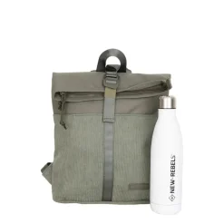 New Rebels Ribbi Los Angeles Rolltop Rugzak Mini Sage Green - 13 L