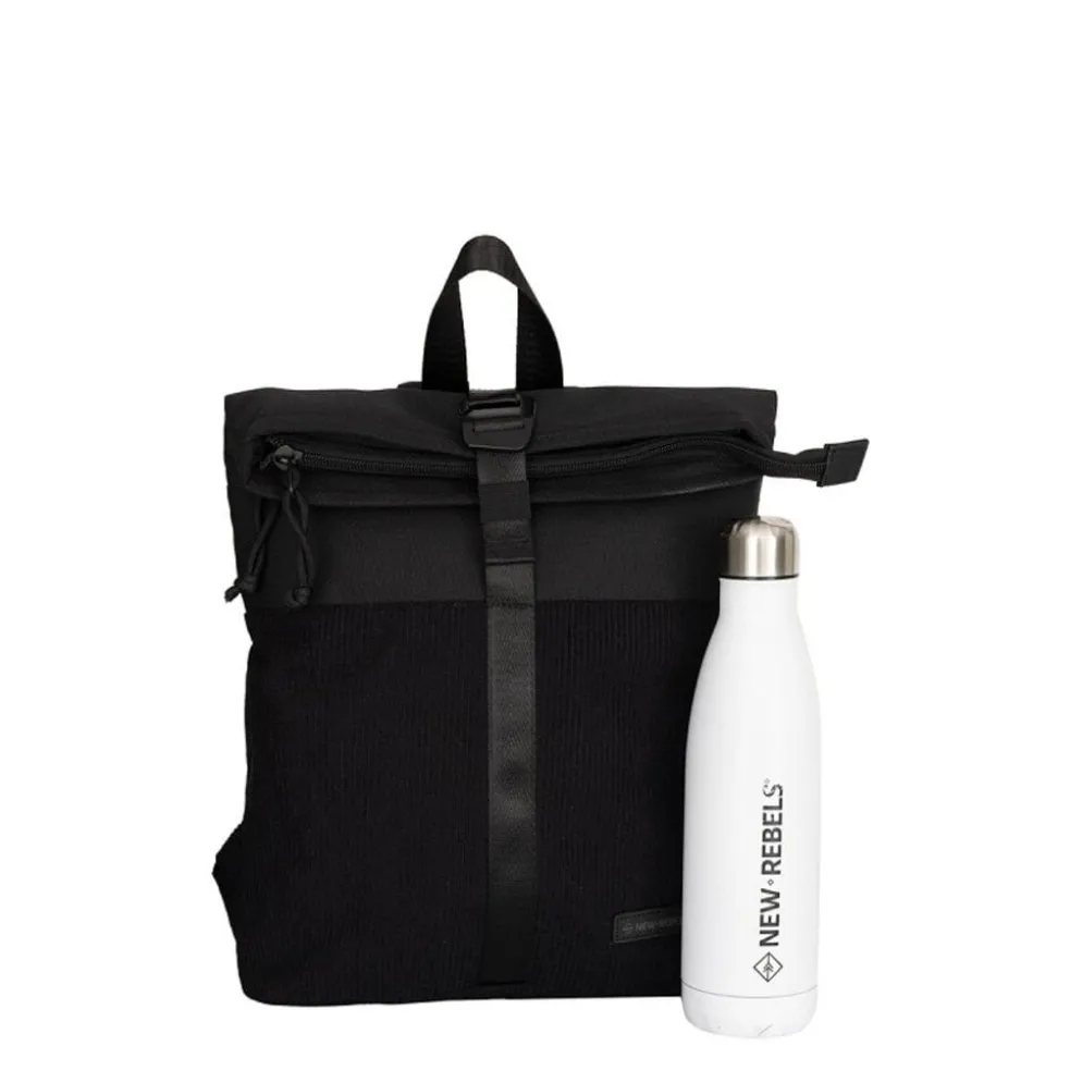 New Rebels Ribbi Los Angeles Rolltop Backpack Mini Black - 13 L