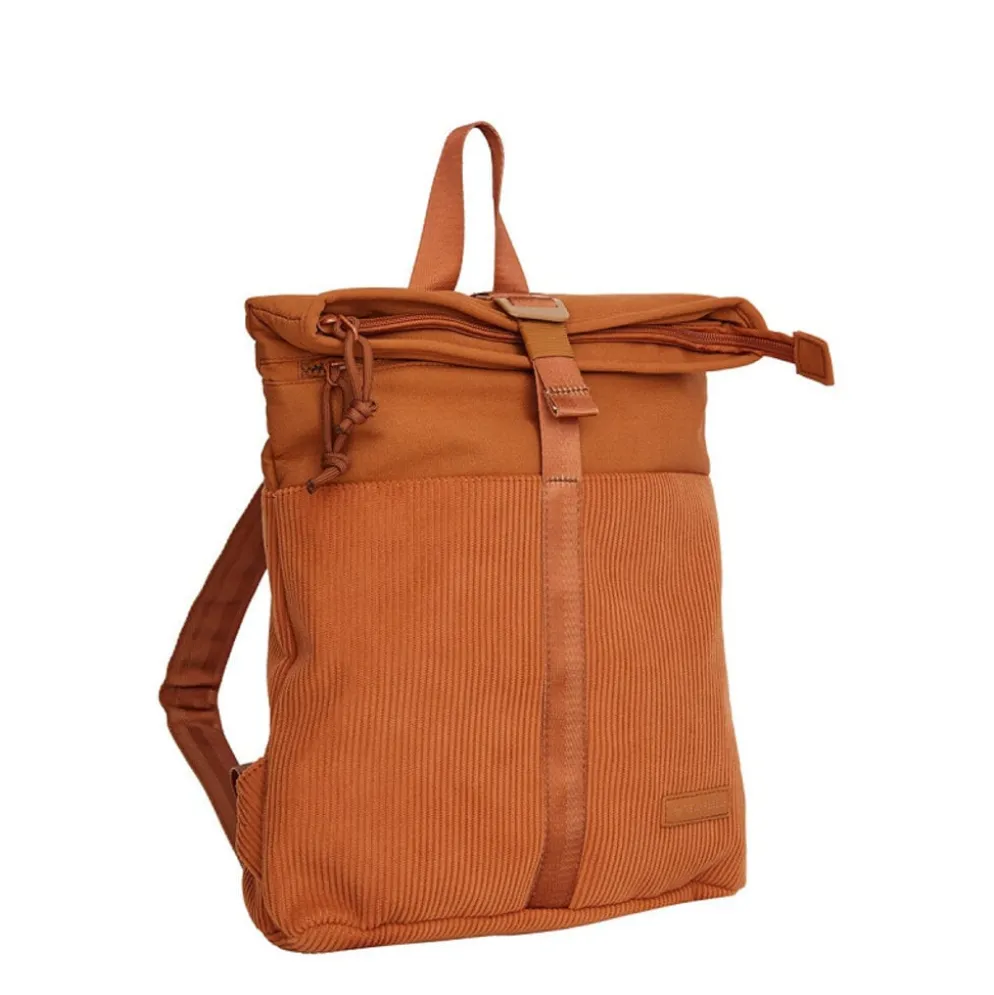 New Rebels Ribbi Los Angeles Rolltop Rugzak Mini Coffee Brown / Oranje - 13 L