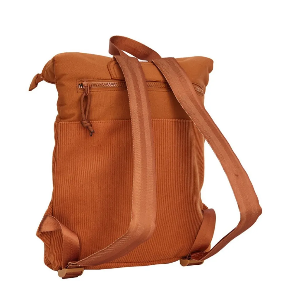 New Rebels Ribbi Los Angeles Rolltop Rugzak Mini Coffee Brown / Oranje - 13 L