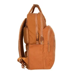 New Rebels Ribbi Milwaukee – Laptoptas Schooltas Werktas 15.6 inch Laptopvak Rugzak Rib Fabric 18L Oranje / Coffee Brown