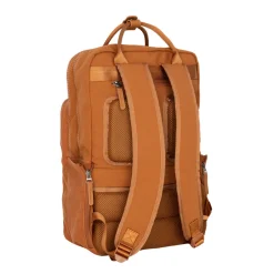 New Rebels Ribbi Milwaukee – Laptoptas Schooltas Werktas 15.6 inch Laptopvak Rugzak Rib Fabric 18L Oranje / Coffee Brown