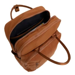 New Rebels Ribbi Milwaukee – Laptoptas Schooltas Werktas 15.6 inch Laptopvak Rugzak Rib Fabric 18L Oranje / Coffee Brown