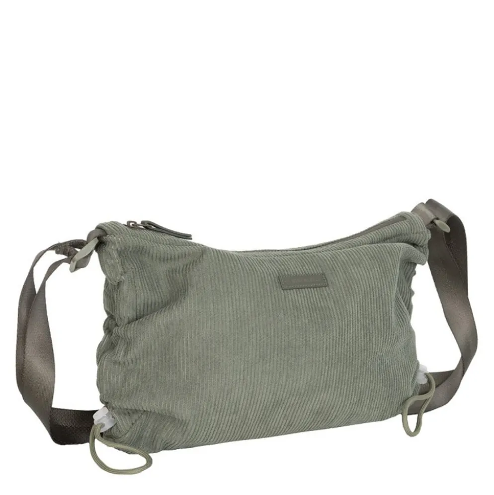 New Rebels Ribbi Rose Schoudertas 6.1L Ribstof Polyester – Comfortabele dagelijkse crossbody - Sage Green