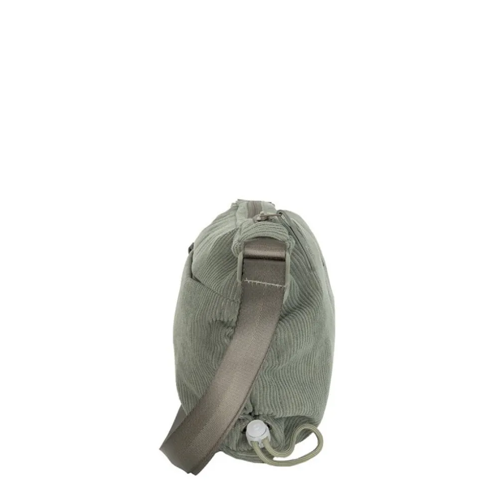 New Rebels Ribbi Rose Schoudertas 6.1L Ribstof Polyester – Comfortabele dagelijkse crossbody - Sage Green