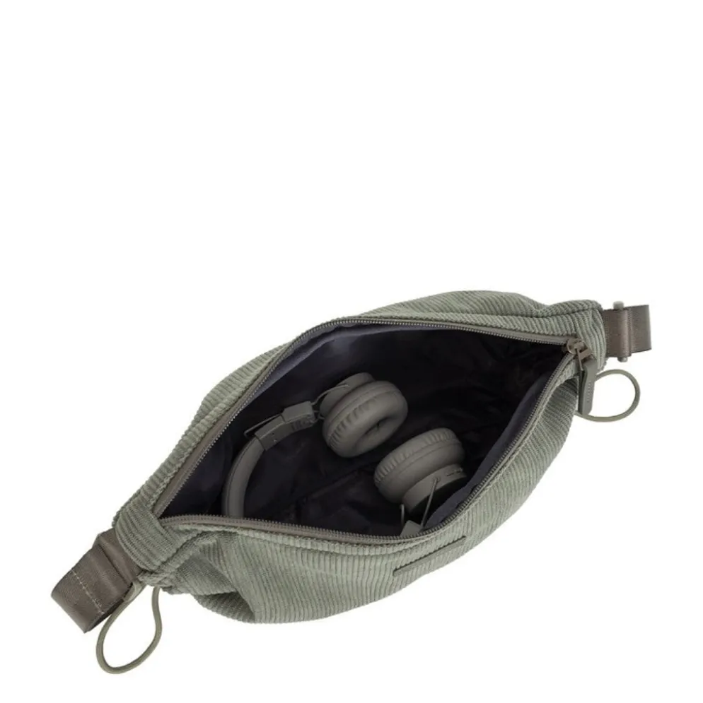 New Rebels Ribbi Rose Schoudertas 6.1L Ribstof Polyester – Comfortabele dagelijkse crossbody - Sage Green