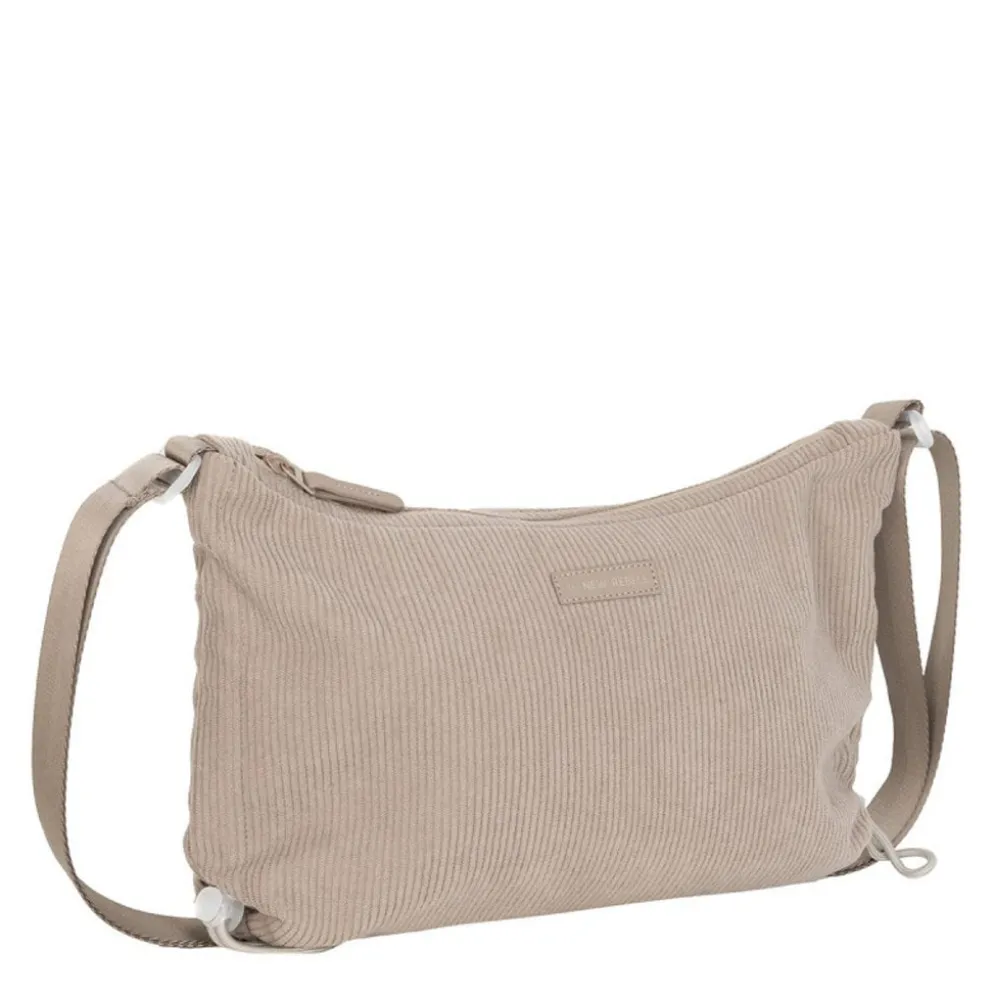 New Rebels Ribbi Rose Schoudertas 6.1L Ribstof Polyester – Comfortabele dagelijkse crossbody - Taupe