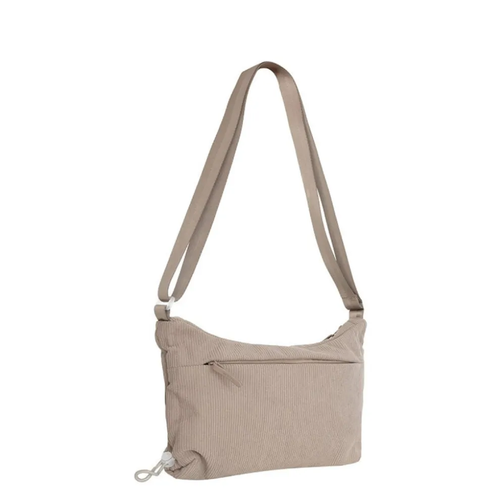 New Rebels Ribbi Rose Schoudertas 6.1L Ribstof Polyester – Comfortabele dagelijkse crossbody - Taupe