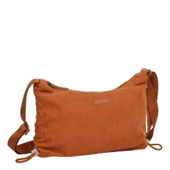 New Rebels Ribbi Rose Schoudertas 6.1L Ribstof Polyester – Comfortabele dagelijkse crossbody Oranje Coffee Brown