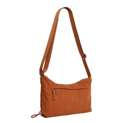 New Rebels Ribbi Rose Schoudertas 6.1L Ribstof Polyester – Comfortabele dagelijkse crossbody Oranje Coffee Brown