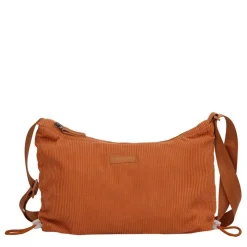 New Rebels Ribbi Rose Schoudertas 6.1L Ribstof Polyester – Comfortabele dagelijkse crossbody Oranje Coffee Brown