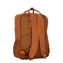 New Rebels Springfield Ribbi Rugzak 13L – Stevig Rib Polyester – Lichtgewicht Schooltas & Werktas - Coffee Brown / Cognac
