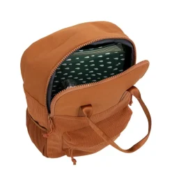 New Rebels Springfield Ribbi Rugzak 13L – Stevig Rib Polyester – Lichtgewicht Schooltas & Werktas - Coffee Brown / Cognac