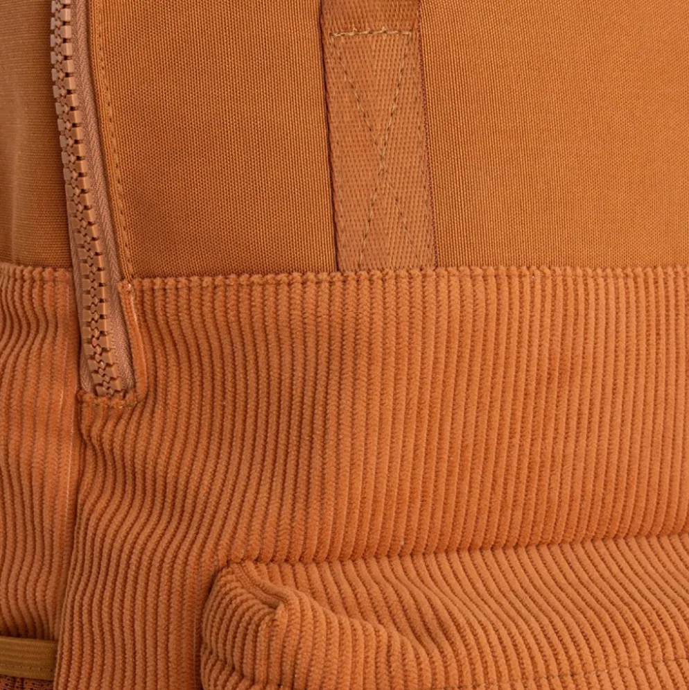 New Rebels Springfield Ribbi Rugzak 13L – Stevig Rib Polyester – Lichtgewicht Schooltas & Werktas - Coffee Brown / Cognac