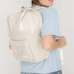 New Rebels Springfield Ribbi  Rugzak 13L – Stevig Rib Polyester – Lichtgewicht Schooltas & Werktas - Beige