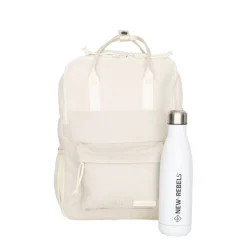 New Rebels Springfield Ribbi  Rugzak 13L – Stevig Rib Polyester – Lichtgewicht Schooltas & Werktas - Beige