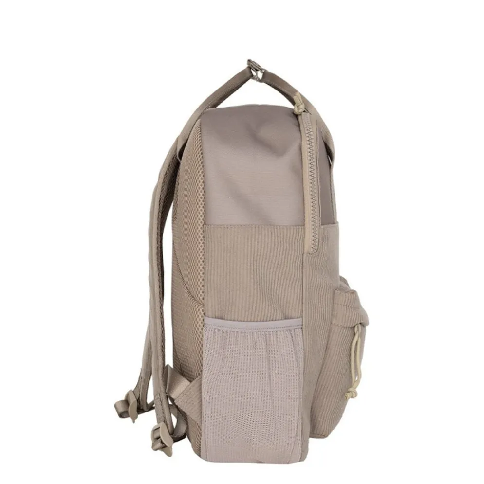 New Rebels Springfield Ribbi Rugzak 13L – Stevig Rib Polyester – Lichtgewicht Schooltas & Werktas - Taupe