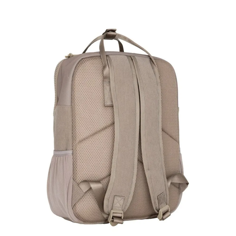 New Rebels Springfield Ribbi Rugzak 13L – Stevig Rib Polyester – Lichtgewicht Schooltas & Werktas - Taupe