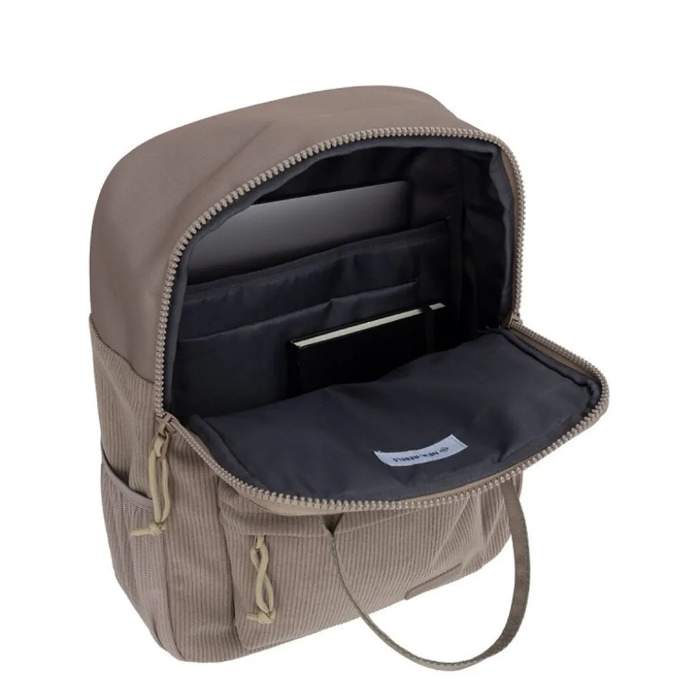 New Rebels Springfield Ribbi Rugzak 13L – Stevig Rib Polyester – Lichtgewicht Schooltas & Werktas - Taupe