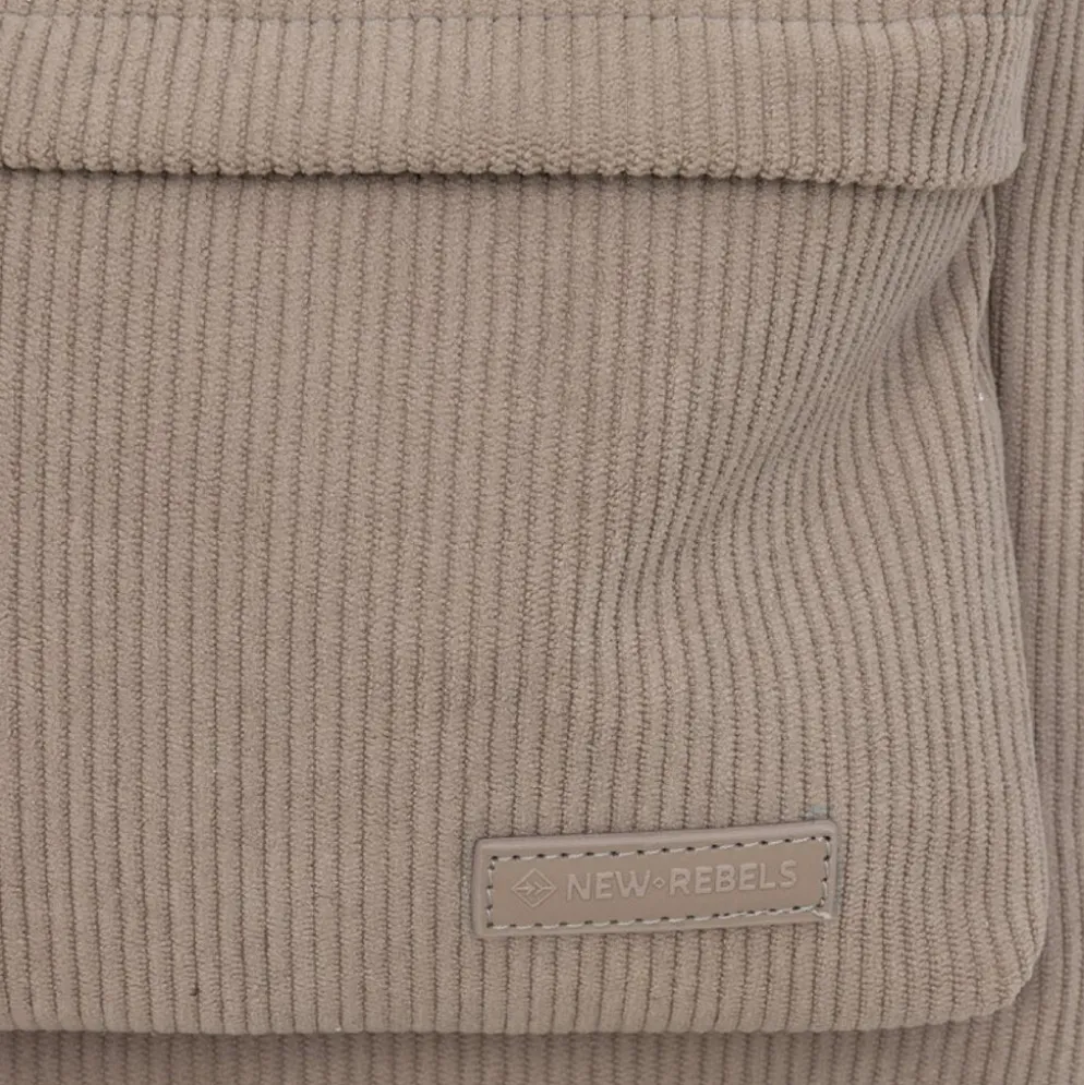 New Rebels Springfield Ribbi Rugzak 13L – Stevig Rib Polyester – Lichtgewicht Schooltas & Werktas - Taupe