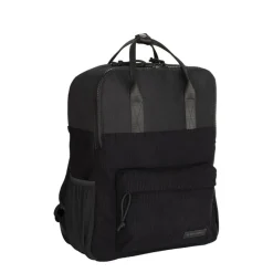 New Rebels Springfield Ribbi  Rugzak 13L – Stevig Rib Polyester – Lichtgewicht Schooltas & Werktas - Black