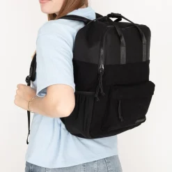 New Rebels Springfield Ribbi  Rugzak 13L – Stevig Rib Polyester – Lichtgewicht Schooltas & Werktas - Black