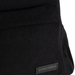New Rebels Springfield Ribbi Rugzak 13L – Stevig Rib Polyester – Lichtgewicht Schooltas & Werktas - Black