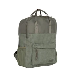 New Rebels Springfield Ribbi  Rugzak 13L – Stevig Rib Polyester – Lichtgewicht Schooltas & Werktas - Sage Green