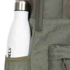 New Rebels Springfield Ribbi Rugzak 13L – Stevig Rib Polyester – Lichtgewicht Schooltas & Werktas - Sage Green
