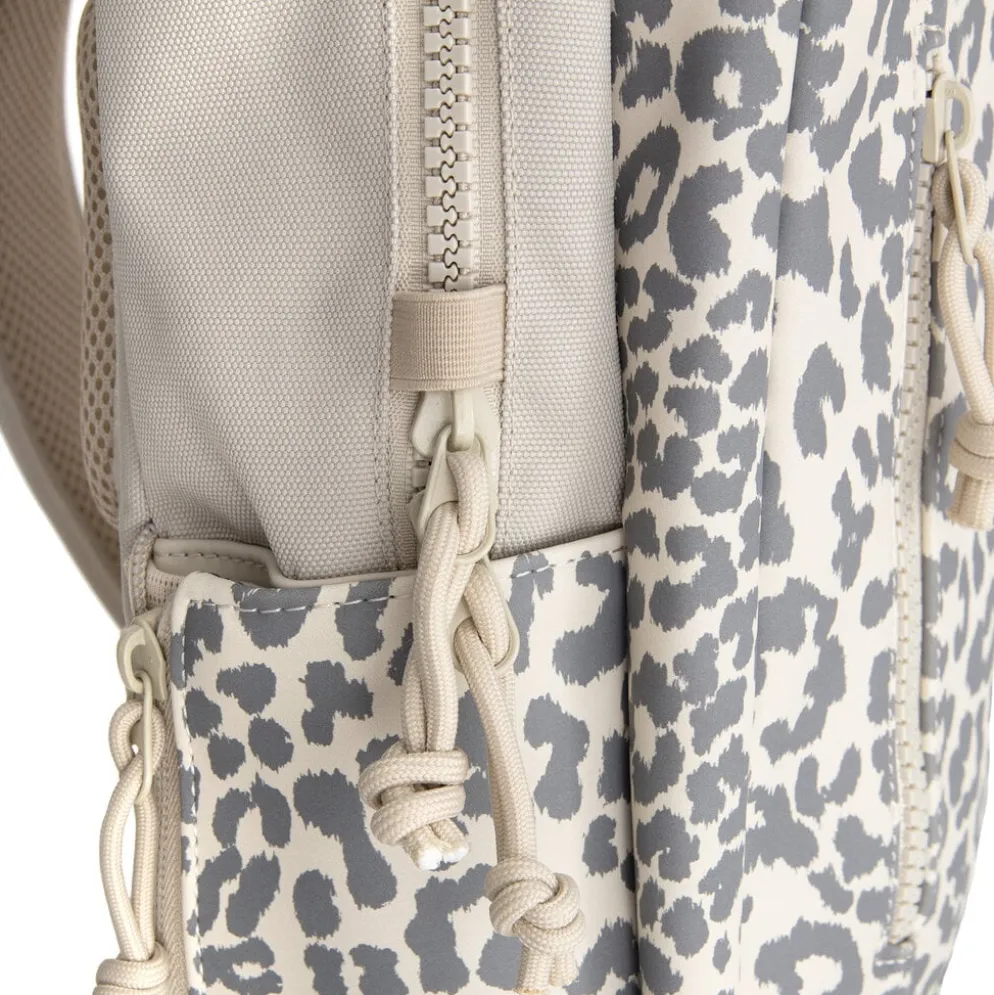 New Rebels Urban Leopard Miami Rugzak 9L Waterafstotende Laptop Rugtas 13 inch Schooltas en Werktas van PU Leopard Print