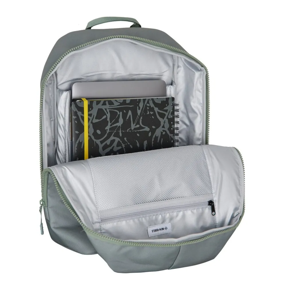 New Rebels Valor Cranston Backpack – Comfortabele Waterafstotende Rugtas – 19L - Salie Green