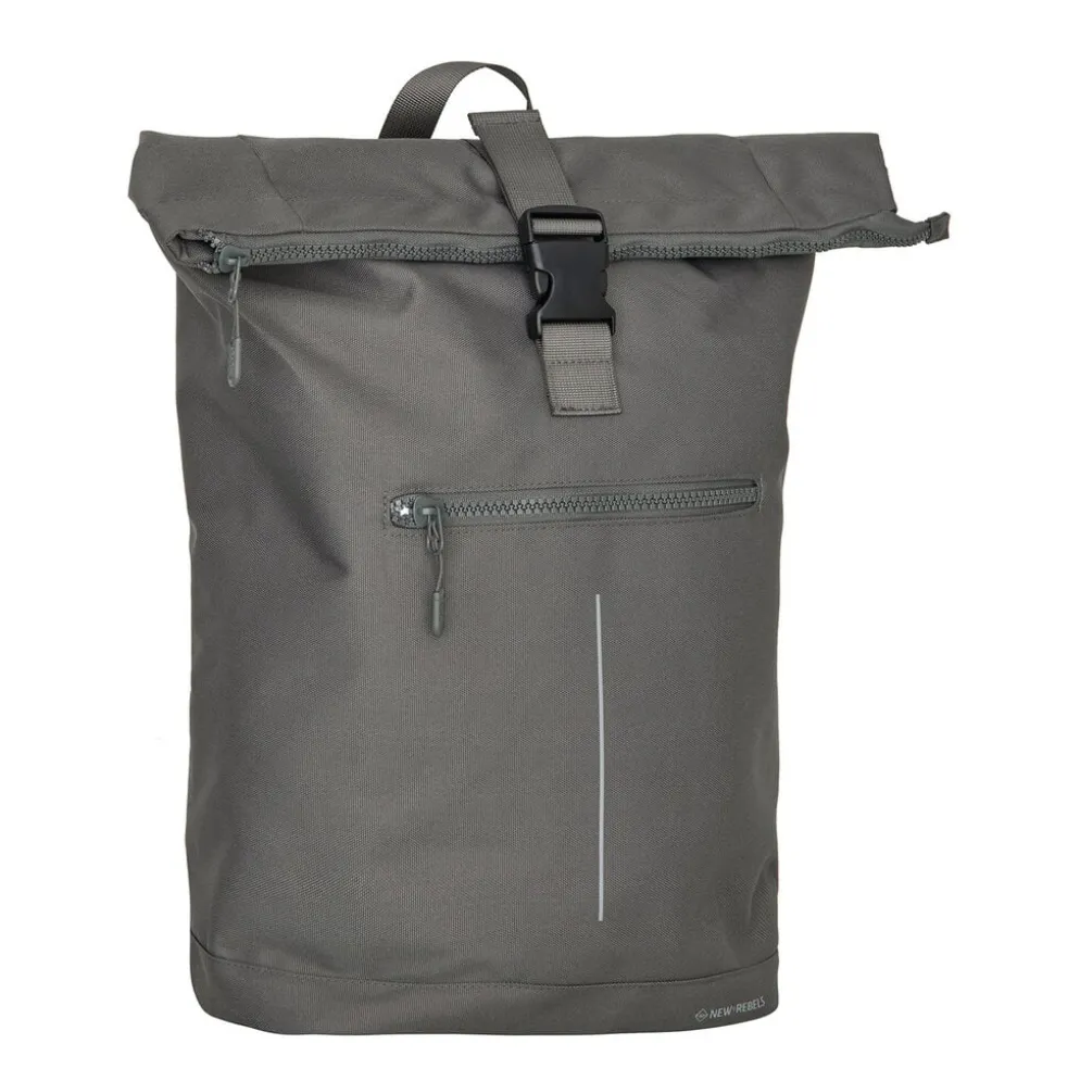 New Rebels Valor New York antracietgrijs 21L Rugzak Rolltop Waterafstotend Laptop 15,6 inch
