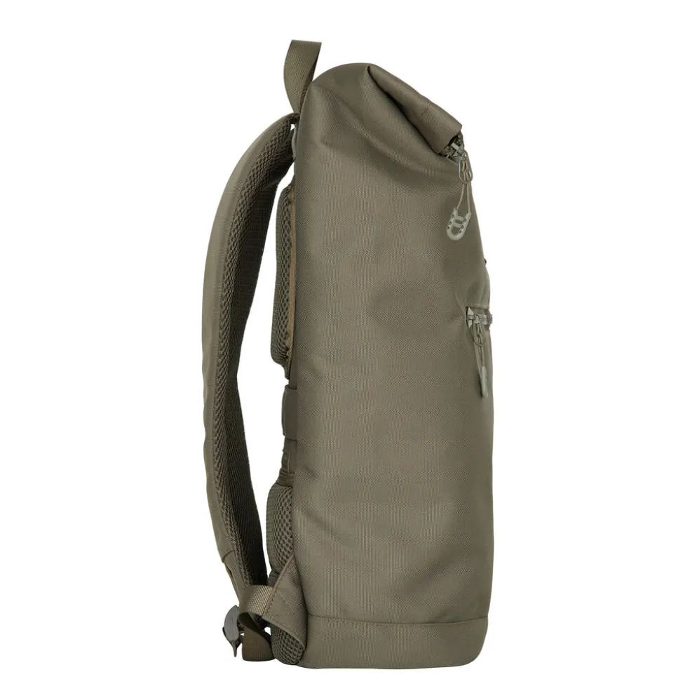 New Rebels Valor New York olijfgroen 21L Rugzak Rolltop Waterafstotend Laptop 15,6 inch