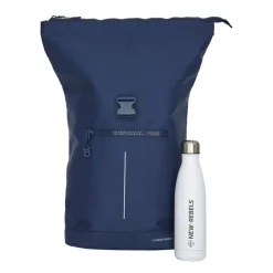 New Rebels Valor New York Navy blauw 21L Rugtas Rolltop Waterafstotend Laptop 15.6