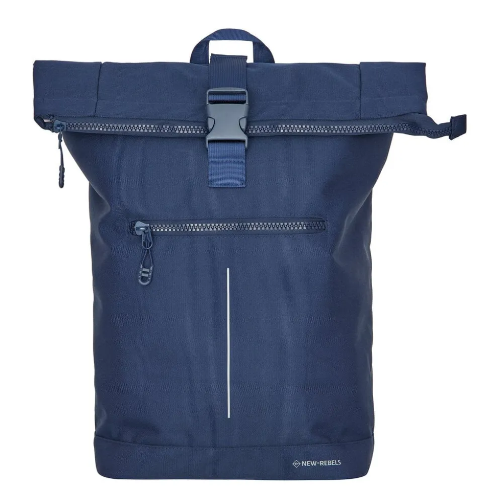 New Rebels Valor New York Navy blauw 21L Rugtas Rolltop Waterafstotend Laptop 15.6"
