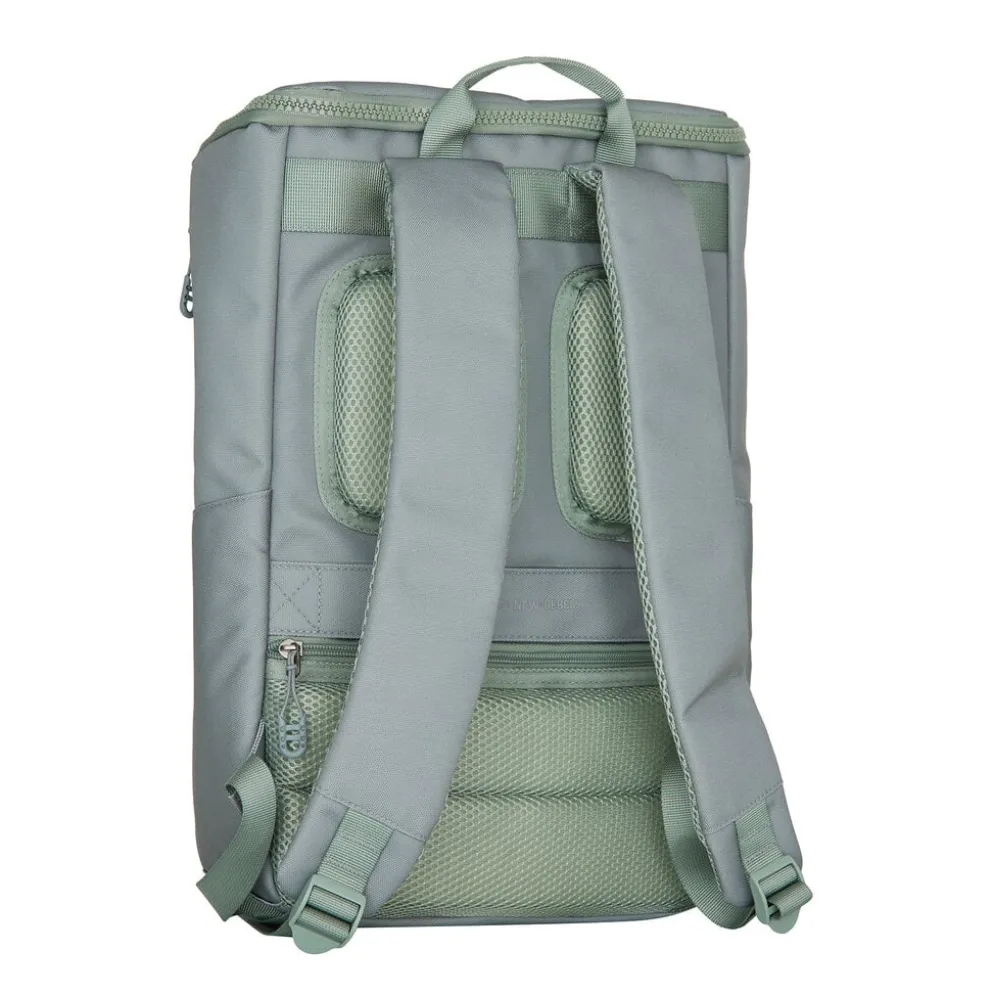 New Rebels Valor Westerly Backpack Rugzak 14L Schooltas Werktas Laptop 14 inch PU Polyester Salie Groen