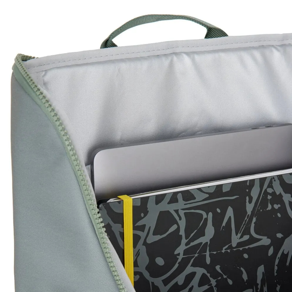 New Rebels Valor Westerly Backpack Rugzak 14L Schooltas Werktas Laptop 14 inch PU Polyester Salie Groen